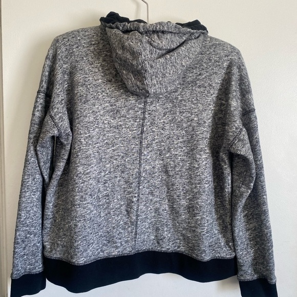 The Kooples Heather Gray And Black Zip-front Hoodie S - Picture 3 of 6